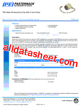 PE6134 Datasheet PDF - Pasternack Enterprises, Inc.