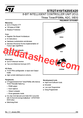 ST52T410G1B6 Datasheet PDF - STMicroelectronics