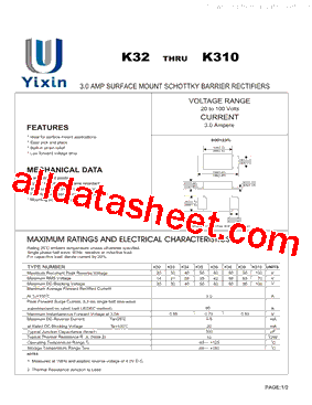 K32 Datasheet PDF - Shenzhen Yixinwei Technology Co., Ltd.