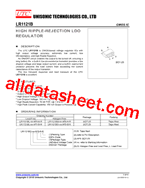 LR1121BG-22-AF5-A-R Datasheet PDF - Unisonic Technologies