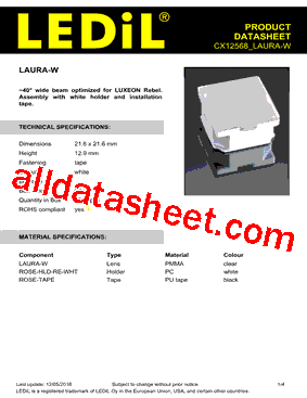 CX12568 Datasheet PDF - Ledil, Inc.