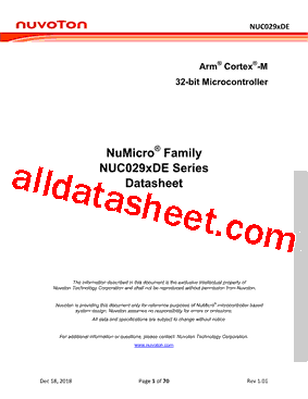 NUC029-FAN Datasheet PDF - Nuvoton Technology Corporation
