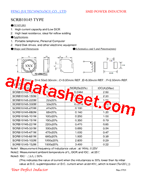 SCRB10145 Datasheet PDF - FENGJUI TECHNOLOGY CO., LTD.