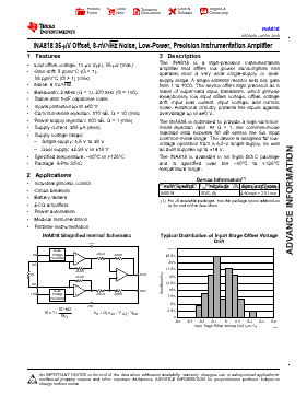 INA818 Datasheet PDF - Texas Instruments