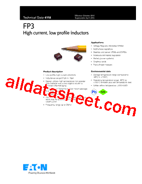FP3-R20-R Datasheet PDF - Eaton All Rights Reserved.