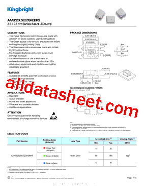 AAA3528LSEEZGKQBKS Datasheet PDF - HK TO-GRACE TECHNOLOGY CO.,LTD.