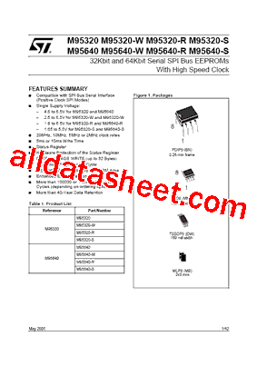 M95320-RBN6TP Datasheet PDF - STMicroelectronics