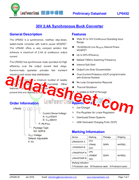 LP6492FSOF-A Datasheet PDF - Lowpower Semiconductor inc