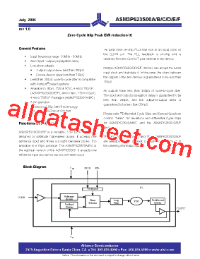 ASM3P623S00AG-08-TT Datasheet PDF - Alliance Semiconductor Corporation