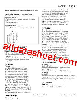 FUDS-C1-R./Q Datasheet PDF - M-System Co.,Ltd.