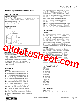 KADS-2-R./Q Datasheet PDF - M-System Co.,Ltd.