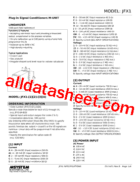 JFX1-Z5-R Datasheet PDF - M-System Co.,Ltd.