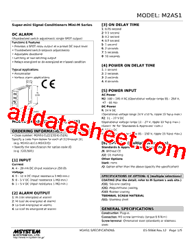 M2AS1-A321-R2/CE Datasheet PDF - M-System Co.,Ltd.
