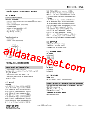 KSL-D3-R Datasheet PDF - M-System Co.,Ltd.