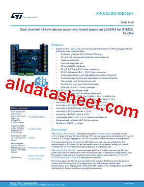 X-NUCLEO-IOD02A1 Datasheet PDF - STMicroelectronics