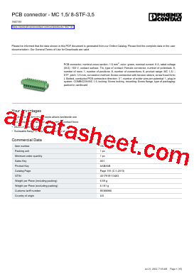 1847181 Datasheet PDF - PHOENIX CONTACT