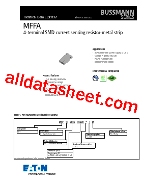 MFFA Datasheet PDF - Eaton All Rights Reserved.