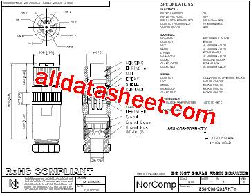 858-008-203RKTY Datasheet PDF - NorComp