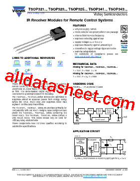 TSOP321 Datasheet PDF - Vishay Siliconix
