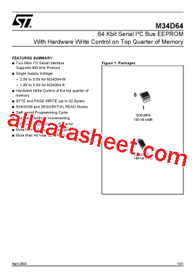 M34D64-R Datasheet PDF - STMicroelectronics