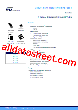 M24C01-R Datasheet PDF - STMicroelectronics