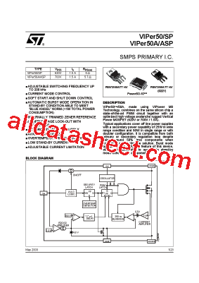 VIPER50A/ASP Datasheet PDF - STMicroelectronics