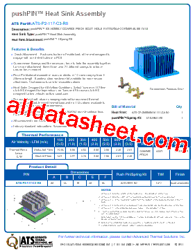 ATS-P2-117-C3-R0 Datasheet PDF - Advanced Thermal Solutions, Inc.