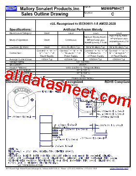 MSW5PMHCT Datasheet PDF - Mallory Sonalert Products Inc