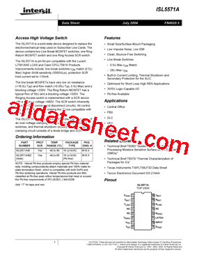 ISL5571AIB Datasheet PDF - Intersil Corporation