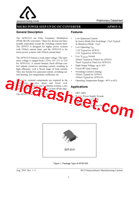 AP3015 Datasheet PDF - BCD Semiconductor Manufacturing Limited