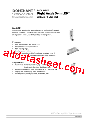 DSR-CSS-R1 Datasheet PDF - DOMINANT Semiconductors