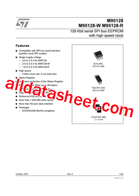M95128-RMB3TP/P Datasheet PDF - STMicroelectronics