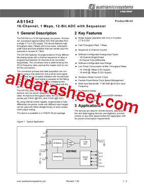 AS1542 Datasheet PDF - ams AG