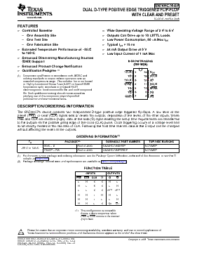 SN54HC74 Datasheet PDF - Texas Instruments
