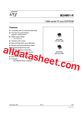 M24M01-R Datasheet PDF - STMicroelectronics