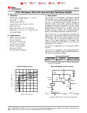 LPV511MGX/NOPB Datasheet PDF - Texas Instruments