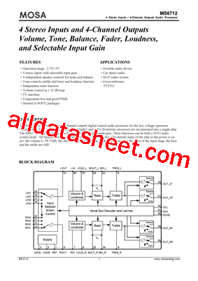 MS6712GTR Datasheet PDF - MOSA ELECTRONICS