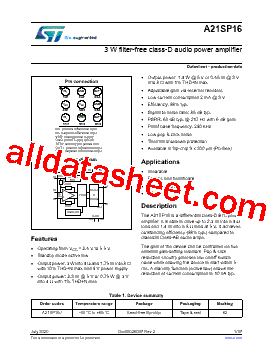 A21SP16J Datasheet PDF - STMicroelectronics