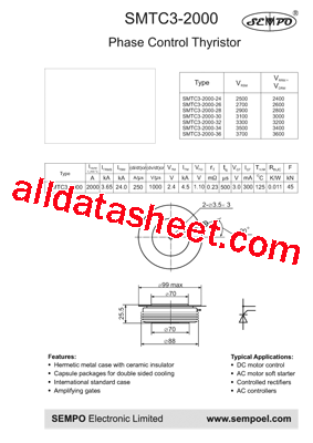 SMTC3-2000 Datasheet PDF - SEMPO ELECTRONIC Limited