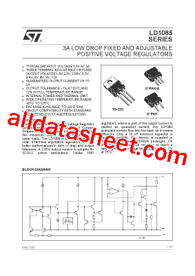 LD1085D2T80-R Datasheet PDF - STMicroelectronics