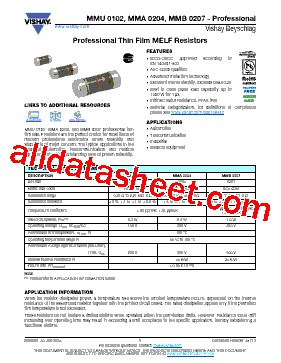 MMA02040C3JB0 Datasheet PDF - Vishay Siliconix
