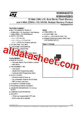 M36W432TGZA Datasheet PDF - STMicroelectronics