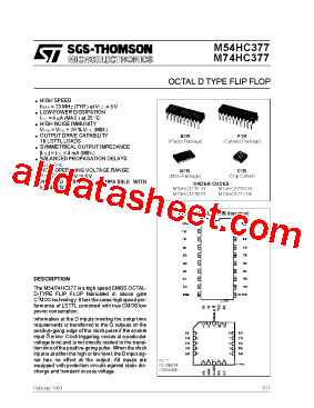 M74HC377C1R Datasheet PDF - STMicroelectronics