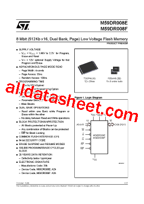 M59DR008E120N6T Datasheet PDF - STMicroelectronics