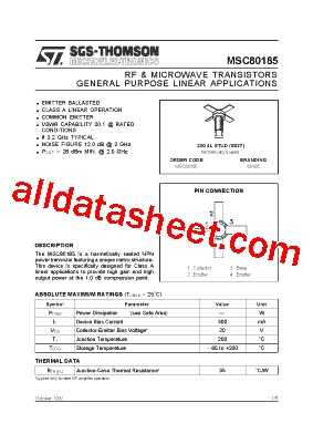 MSC80185 Datasheet PDF - STMicroelectronics