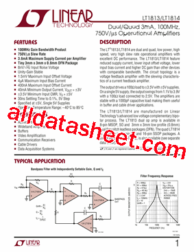 LT1813 Datasheet PDF - Linear Technology