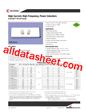 FP1107R2-R12-R Datasheet PDF - Cooper Bussmann, Inc.