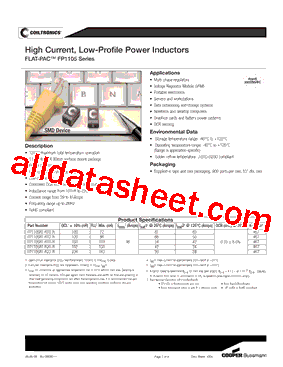 FP1105R1-R22-R Datasheet PDF - Cooper Bussmann, Inc.