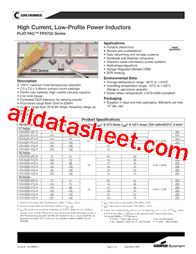 FP0705R2-R18-R Datasheet PDF - Cooper Bussmann, Inc.