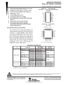SN74HC393DRE4 Datasheet PDF - Texas Instruments